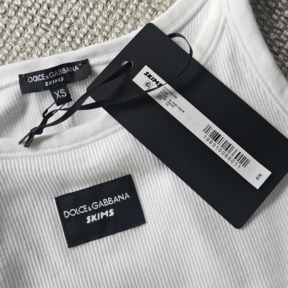 White Ribbed Tank Top - Picture 7 of 8